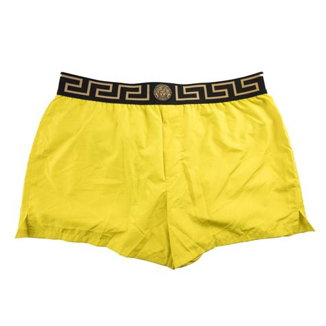 versace yellow swim shorts|versace jeans couture swim shorts.